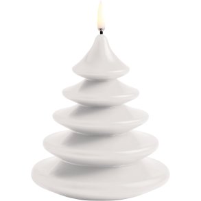 Uyuni Lighting Weihnachtsbaumkerze LED Ø13xH15 cm, Nordic White
