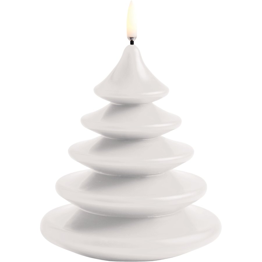 Uyuni Lighting Weihnachtsbaumkerze LED Ø13xH15 cm, Nordic White