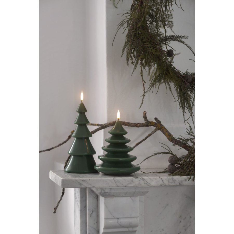 Uyuni Lighting Weihnachtsbaumkerze LED Ø10xH20 cm, Olive Green