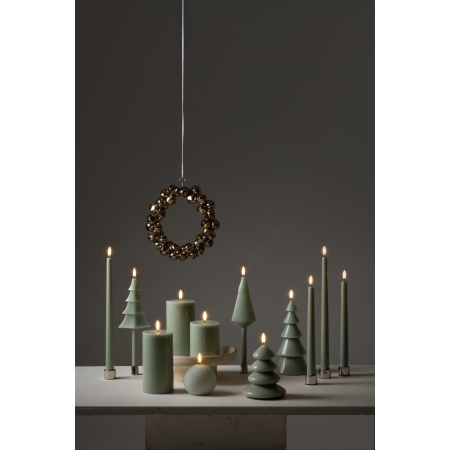 Uyuni Lighting Weihnachtsbaumkerze LED Ø10x20 cm, Sage Green
