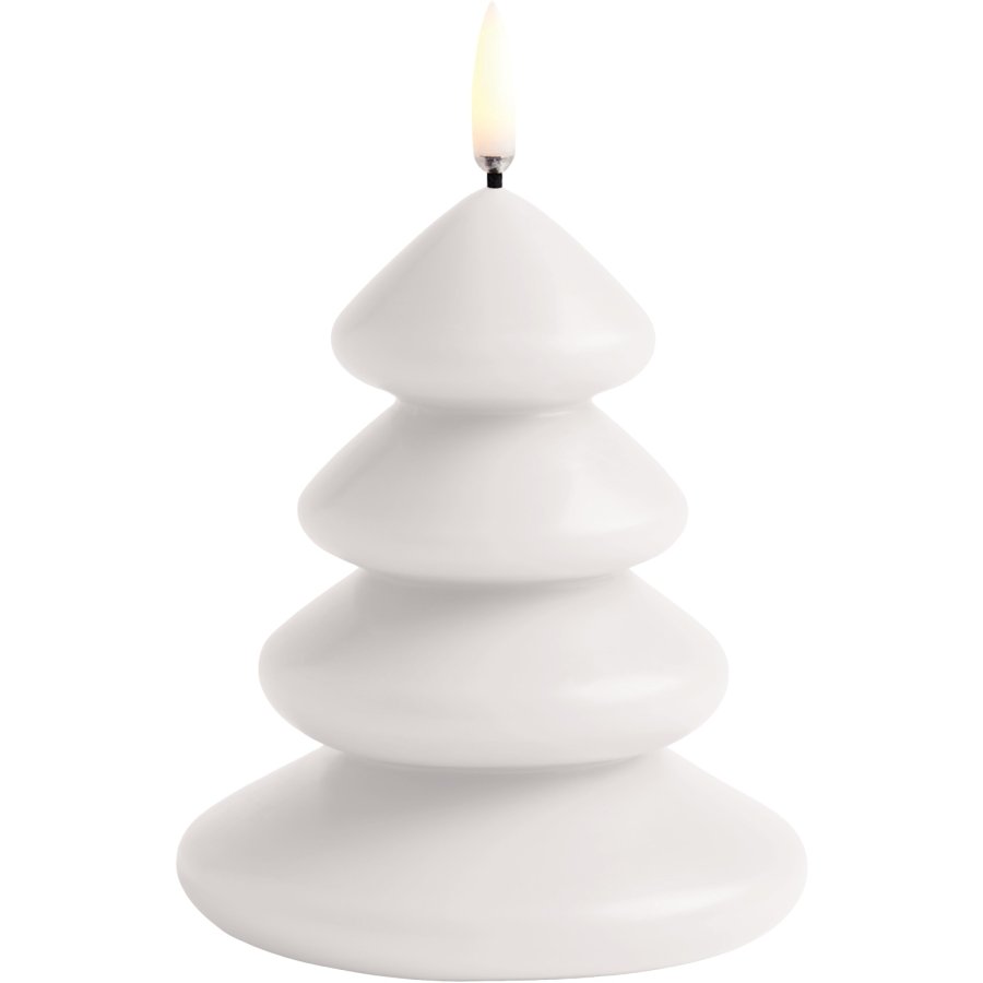 Uyuni Lighting Weihnachtsbaumkerze LED Ø11x13 cm, Nordic White