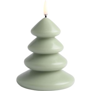 Uyuni Lighting Weihnachtsbaumkerze LED Ø11x13 cm, Sage Green