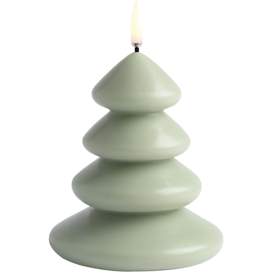 Uyuni Lighting Weihnachtsbaumkerze LED Ø11x13 cm, Sage Green