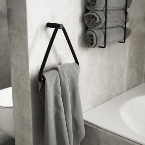EKTA Living Håndklædeholder 25 cm, Sort Metal