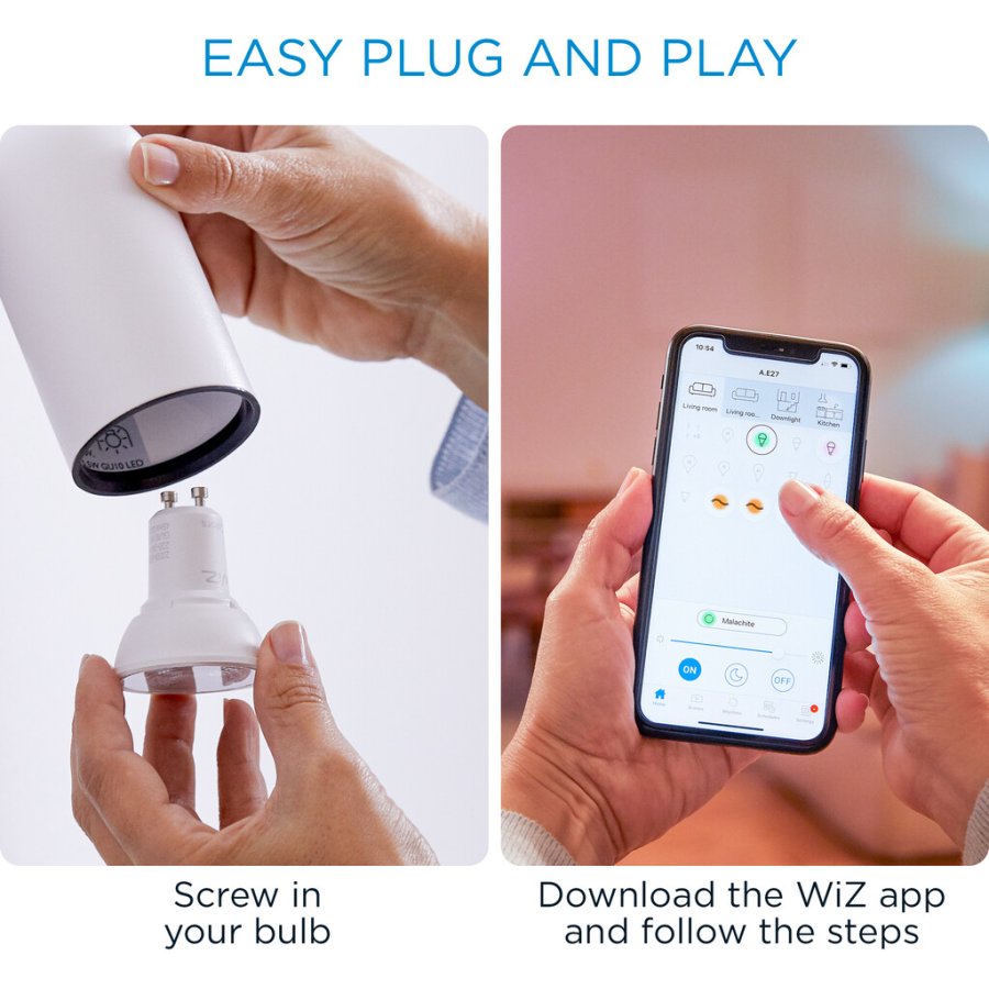 WIZ Dmpbar GU10 Wi-Fi LED Spot 50W, Hvid