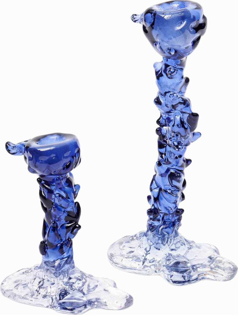 POLSPOTTEN Drip Lysestage H14 cm, Mrkebl