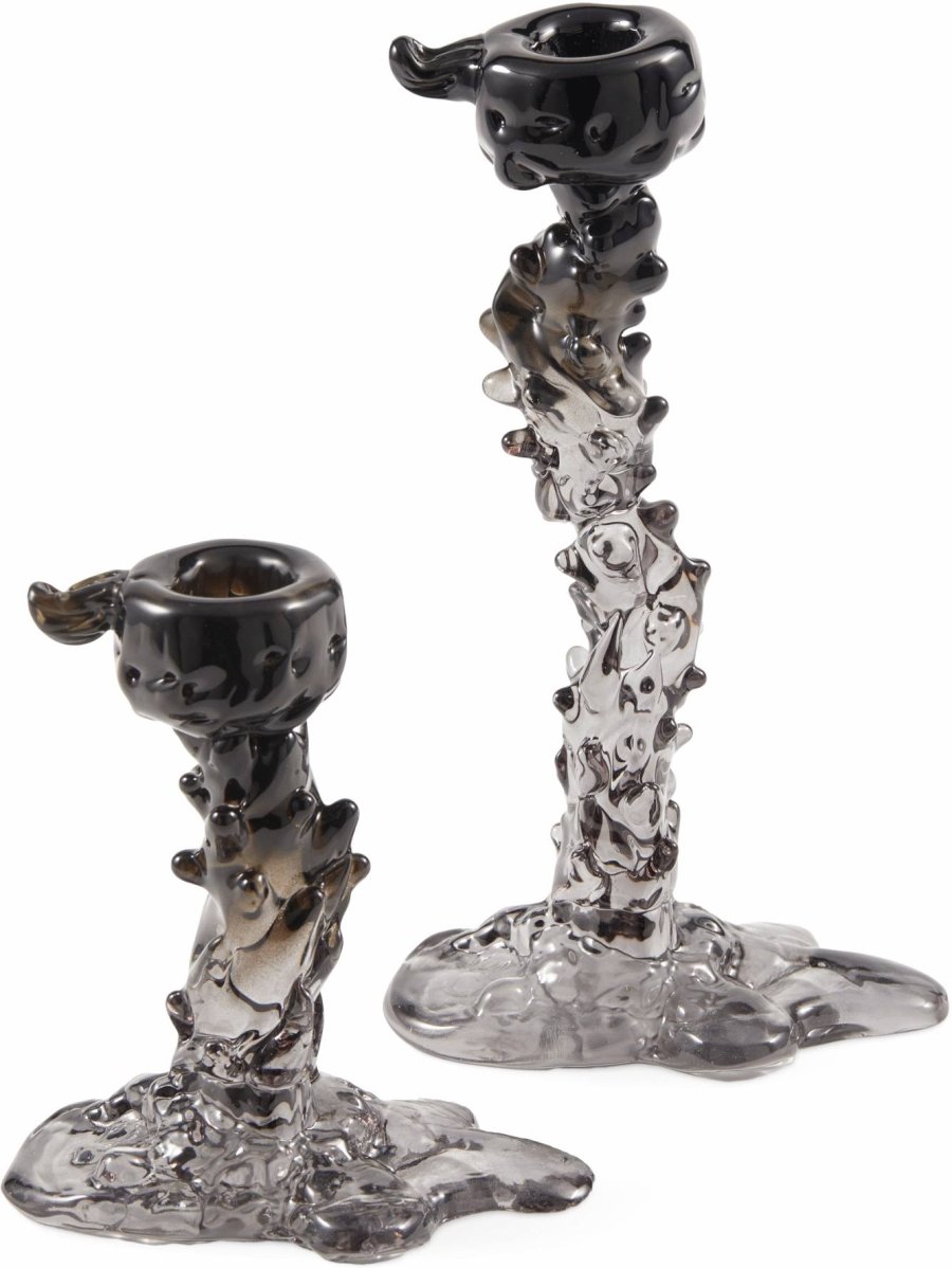 POLSPOTTEN Drip Kerzenstnder H14cm, Schwarz