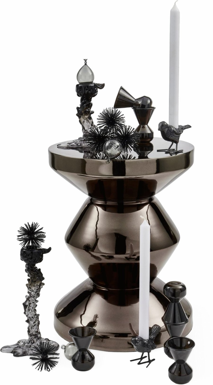 POLSPOTTEN Drip Kerzenstnder H14cm, Schwarz