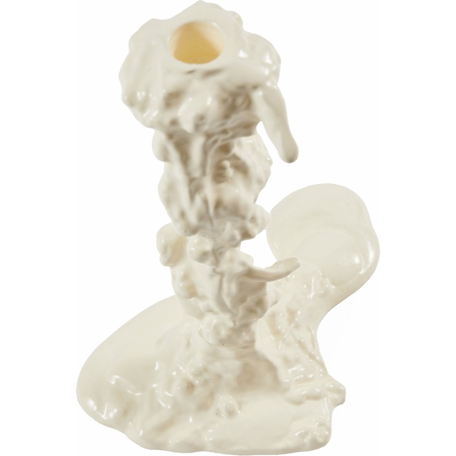 POLSPOTTEN Drip Lysestage H25 cm , Hvid