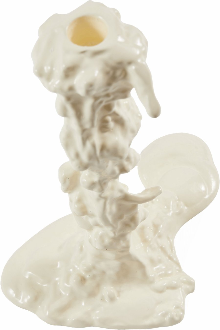 POLSPOTTEN Drip Lysestage H25 cm , Hvid