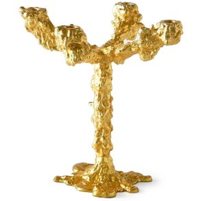 POLSPOTTEN Drip Lysestage H32 cm, Guld