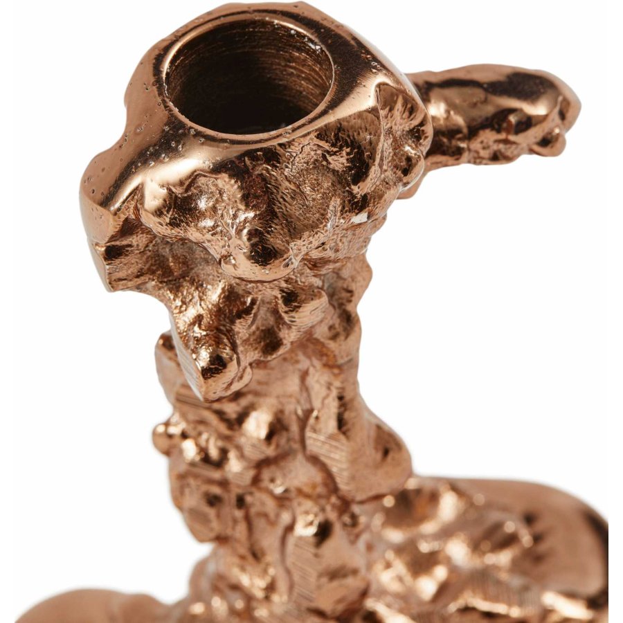 POLSPOTTEN Drip Lysestage H7 cm, Rose Gold