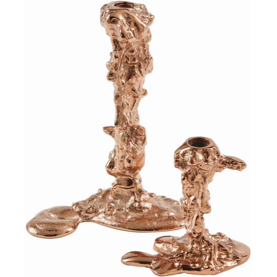 POLSPOTTEN Drip Lysestage H14 cm, Rose Gold