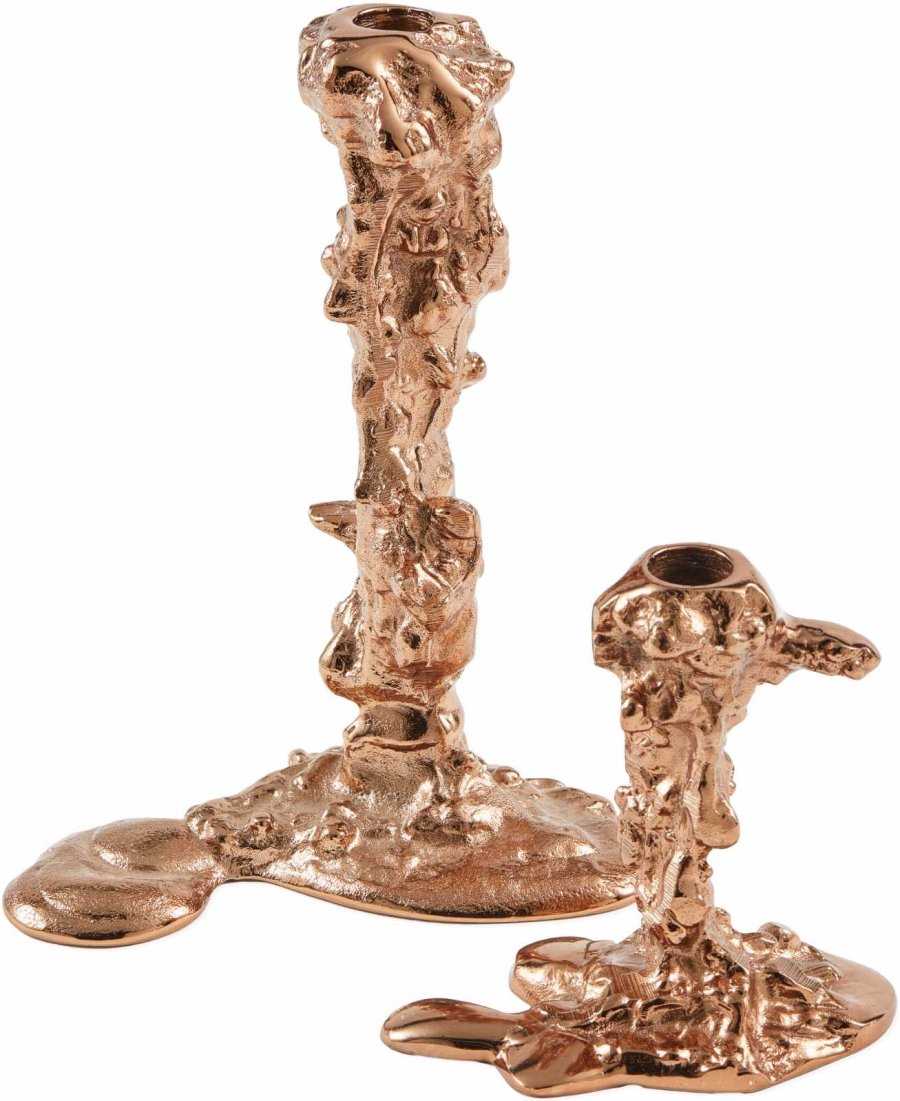 POLSPOTTEN Drip Lysestage H14 cm, Rose Gold