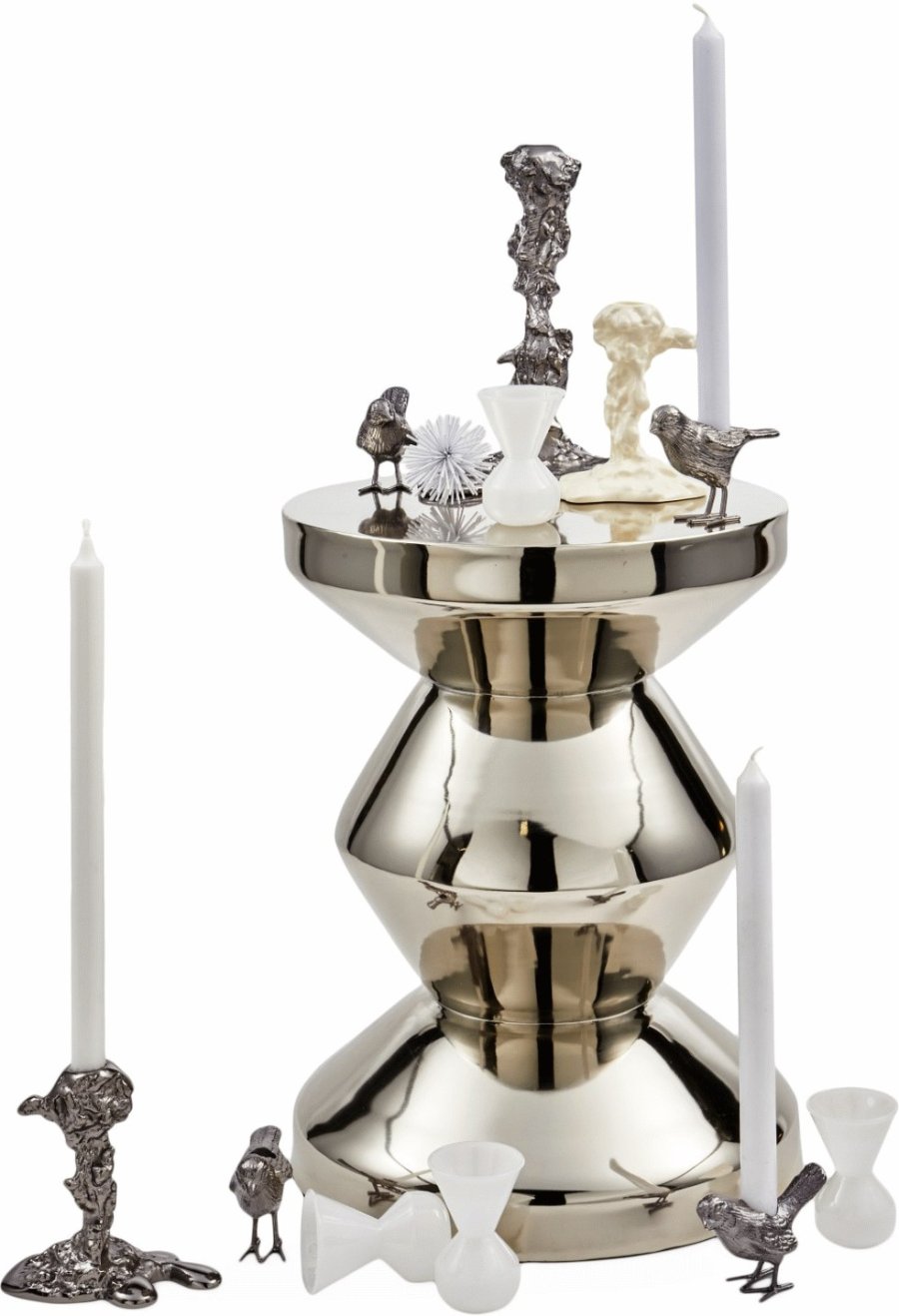 POLSPOTTEN Drip Kerzenstnder H14cm, Schwarzes Nickel