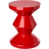 POLSPOTTEN Zig Zag Hocker H46 cm, Rot