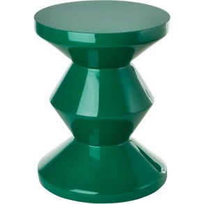 POLSPOTTEN Zig Zag Beistelltisch H46 cm, Dunkelgrn