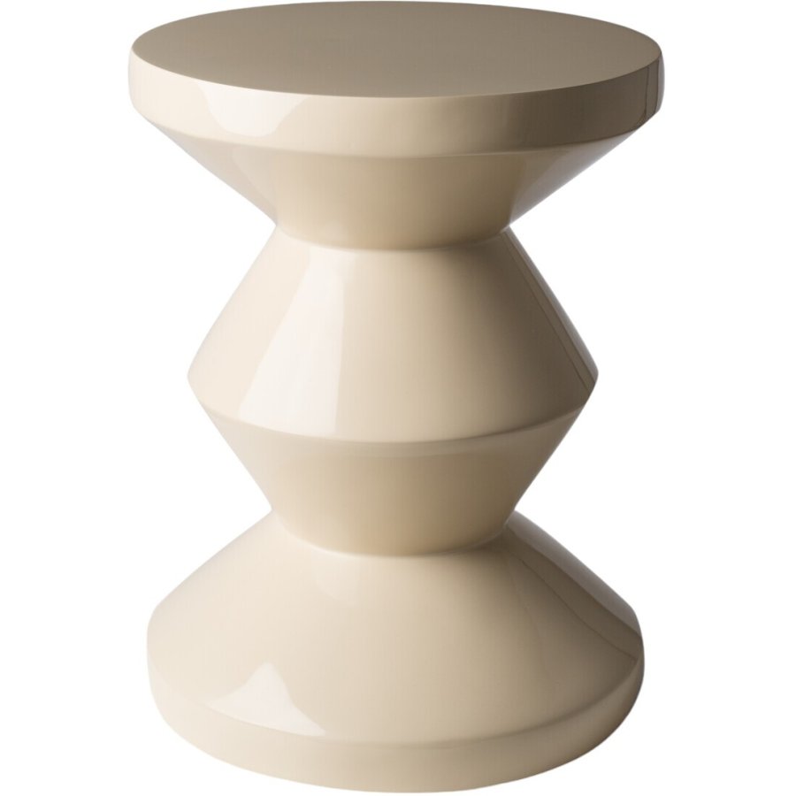 POLSPOTTEN Zig Zag Hocker H46 cm, Beige