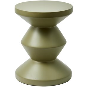 POLSPOTTEN Zig Zag Udendrs Sidebord H46 cm, Mat Olivengrn