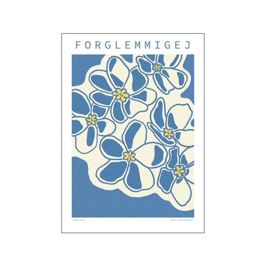 Poster & Frame Asta Sylvester Poster Forget-Me-Not 50x70 cm