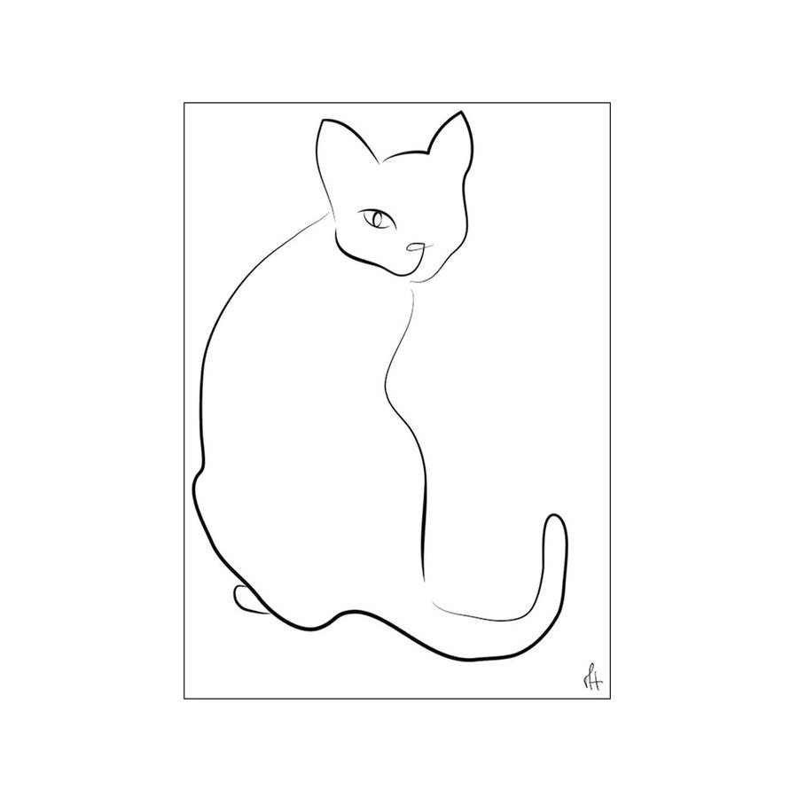 Poster & Frame Mette Handberg Poster Cat 50x70 cm