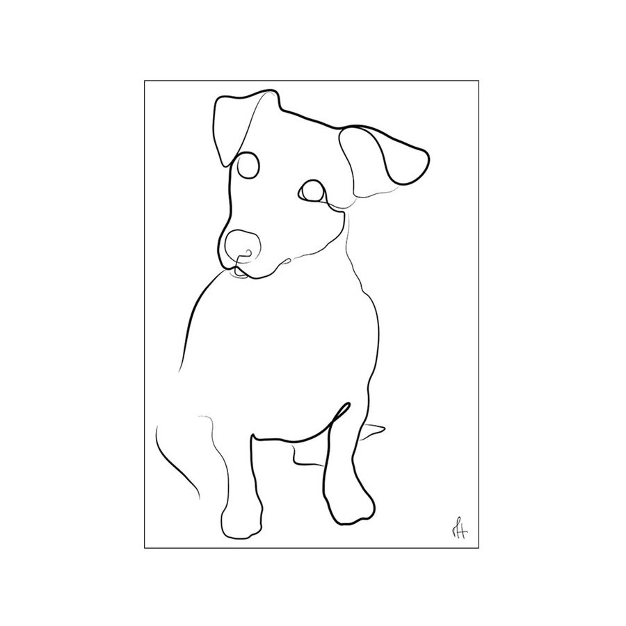 Poster & Frame Mette Handberg Plakat Chien 50x70 cm