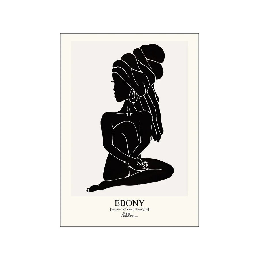 Poster & Frame Morais Artworks Poster Ebony 50x70 cm, Schwarz