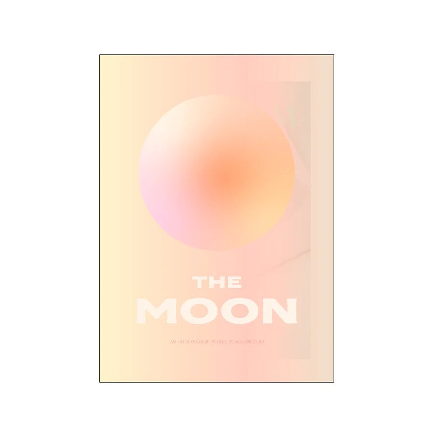 Poster & Frame Scandiboom Poster The Moon 30x40 cm, Peach