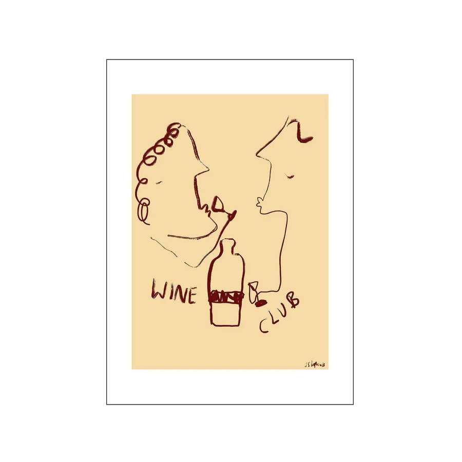 Poster & Frame The Poster Club x Ruby Hughes Poster Wine Club 50x70 cm