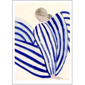 Poster & Frame The Poster Club x Sofia Lind Plakat Blue Stripe At Concorde 50x70 cm