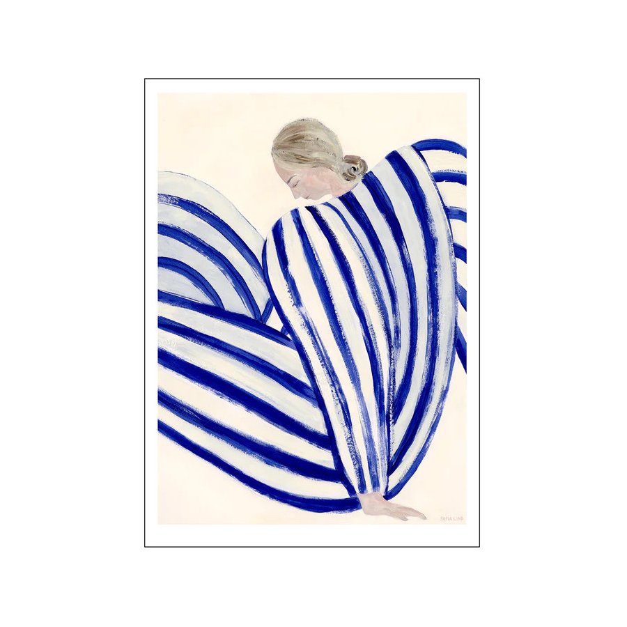 Poster & Frame The Poster Club x Sofia Lind Poster Blue Stripe At Concorde 30x40 cm