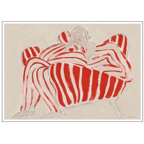 Poster & Frame The Poster Club x Sofia Lind Plakat Red Chair 50x70 cm