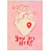 Poster & Frame Sissan Richardt Poster You are Here 50x70 cm