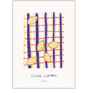 Poster & Frame TPC x Nynne Rosenvinge Plakat Cinq Citrons 30x40 cm