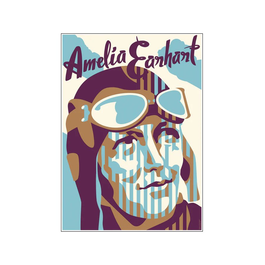 Poster & Frame Nis Nielsen Poster Amelia Earhart 50x70 cm