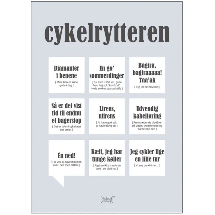 Dialgt Plakat Cykelrytteren 50x70 cm, Gr