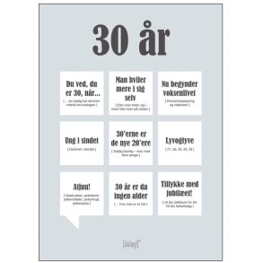 Dialægt 30 år Plakat 70x100 cm