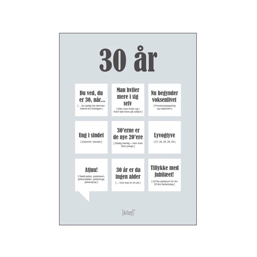 Dialgt 30 r Plakat 50x70 cm