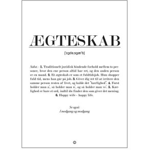 Citatplakat Ægteskab Definition A4