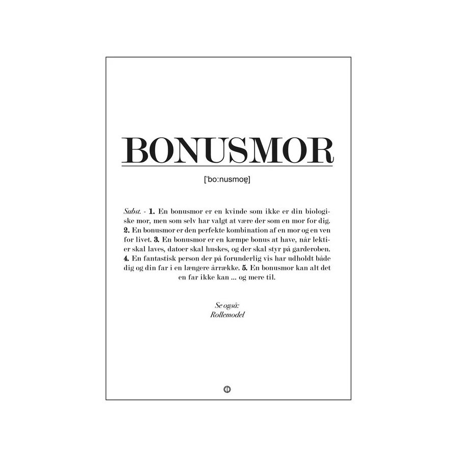 Citatplakat Bonusmor Definition A3