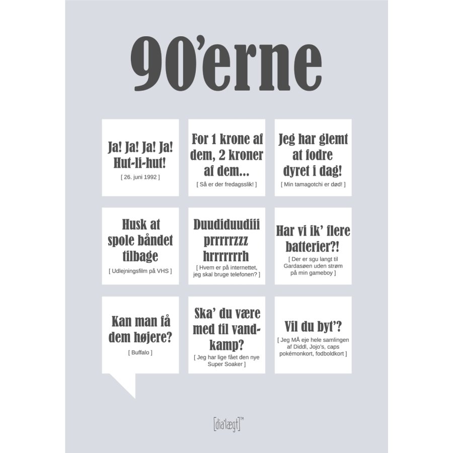 Dialgt 90'er Plakat A3