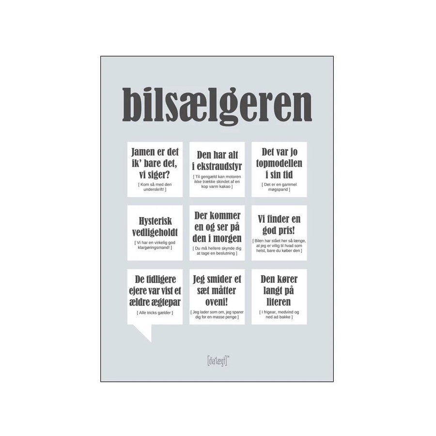 Dialgt Bilslgeren Plakat A3