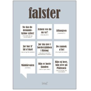 Dialægt Plakat Falster 70x100 cm