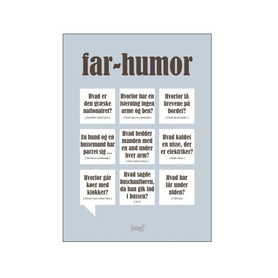 Dialgt Far humor Plakat 70x100 cm