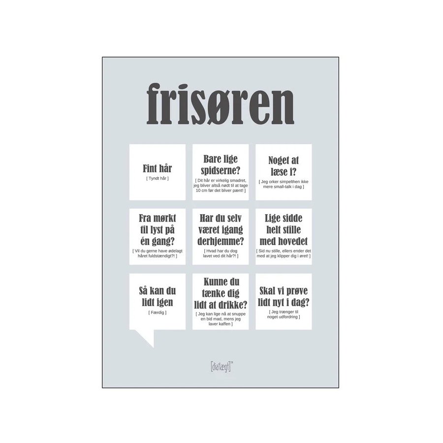 Dialgt Frisren Plakat 70x100 cm