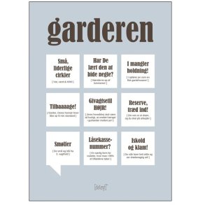Dialægt Garderen Plakat 70x100 cm