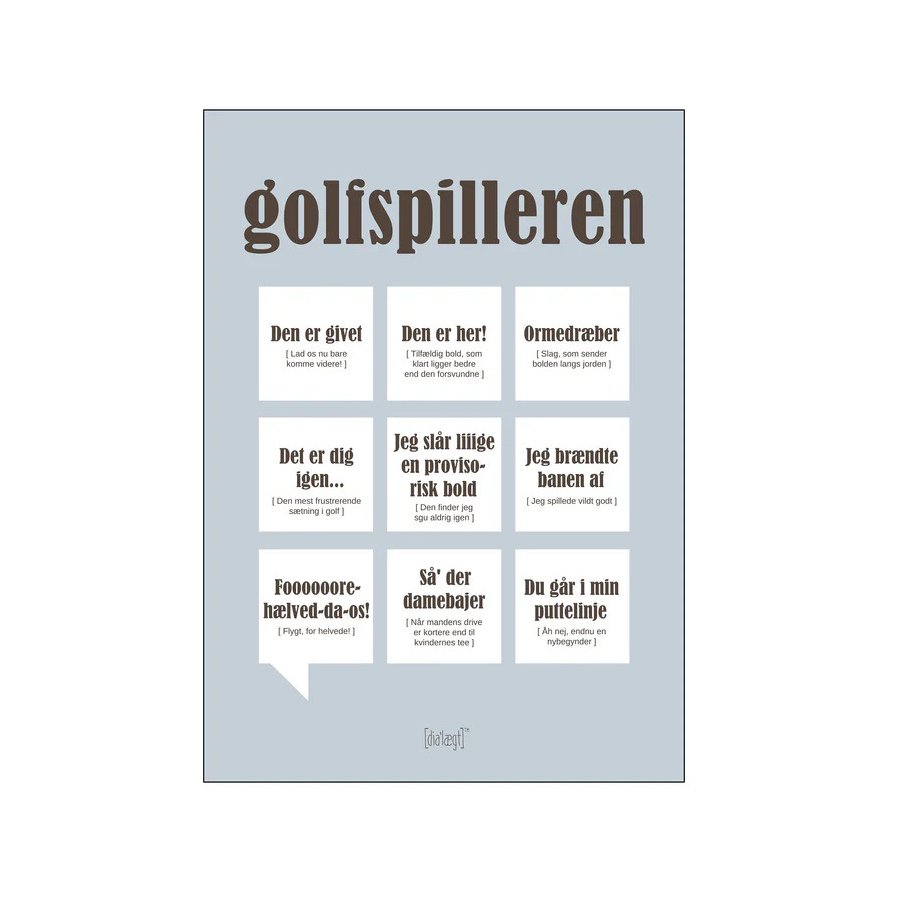 Dialgt Golfspilleren Plakat A3