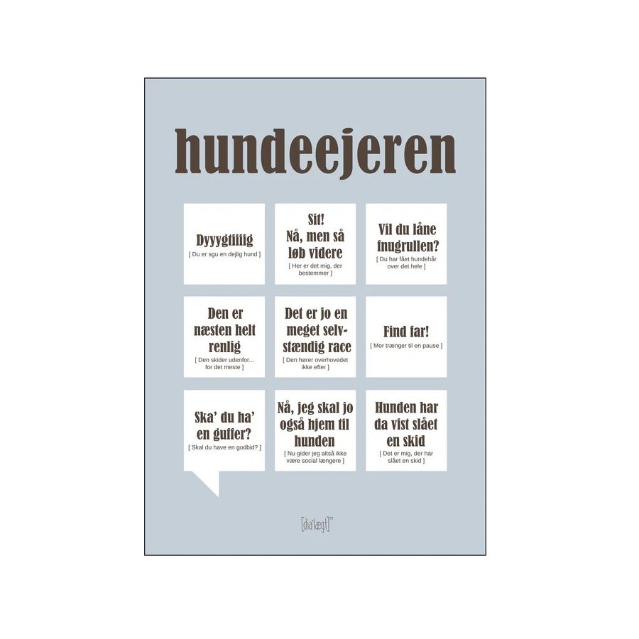 Dialgt Hundeejer Plakat 70x100 cm