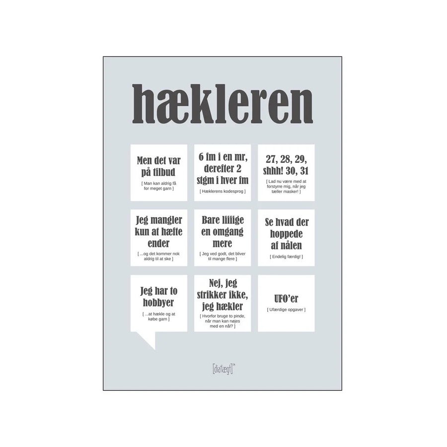 Dialgt Hkleren Plakat 50x70 cm