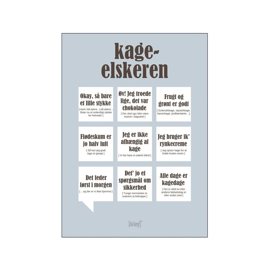Dialgt Plakat Kageelskeren A3